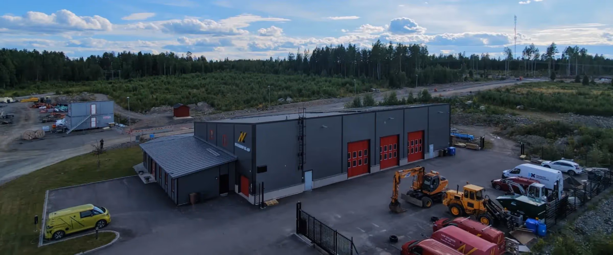 Verkstadssidan av Nygrens El:s anläggning i Sandviken